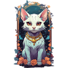 Cute Goth Cat Aesthetic Design