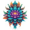 Spiritual Lotus Mandala Feather Design
