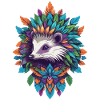 Spiritual Power Animal Badger Mandala