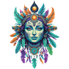 amérindien Mardi Gras Mandala