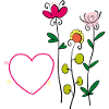 Flowers with a heart