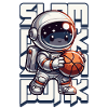 Astronaut Baksetball Slam Dunk