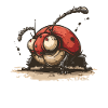 Funny, super special ladybug insect