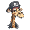 Great Fun: Smiling Pirate Giraffe
