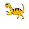 Dino motif dinosaur yellow