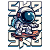 Astronaut Skatboarding