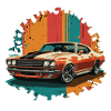 Retro muscle car 1