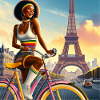 Belle Fille à Vélo, Tour Eiffel