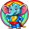 Superhelden Elefant