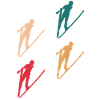 Farbenfrohe Springer