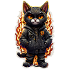 Coole feurige Katze