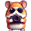 Fotografierender Hamster mit Kamara
