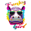 Funky Mädchen Nilpferd