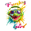 Funky Mädchen Krokodil