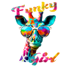 Funky Mädchen Giraffe