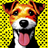 Hund Foxterrier Jack Russell Pop Art