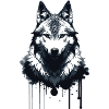 Wolf,Ink,Painting,Front,Graffiti,Black