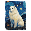 Samoyed Starry Night