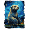 Otter Starry Night