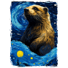 Otter Starry Night