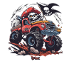 Crazy Skull Pirate Monster Truck