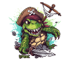 Funny Cartoon Turtle: Turtle Pirate