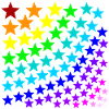 Regenbogen Sterne Geschenkidee bunt