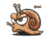 An annoyed snail