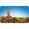 Meerkat on mound | customizable