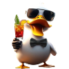 Cocktail Duck in Sunglasses