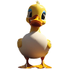 Quirky Cartoon Duck Character