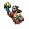 Handball Player Jesus Christian Gift