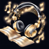 Gold music headphones