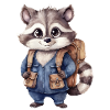 Waschbär Schulanfang