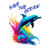 Save the Ocean. Dolphin