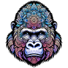Mystical Gorilla Mandala