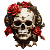 Rose Skull Wreath