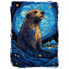 Otter Starry Night