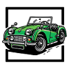 Green Classic car