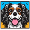 King Charles Cavalier Pop art