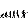 Evolution Feuerwehrmann schwarz