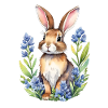 Lapin bluebonnets du Texas
