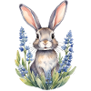 Texas Bluebonnet Bunny Rabbit