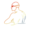 Dessin de nageur professionnel