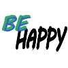 BE HAPPY green/blue