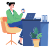 Femme au bureau