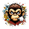 Affe angry schimpanse cartoon