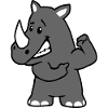 Kräftiges Nashorn