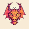 Red Cartoon Dragon