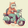 Scooter Cat